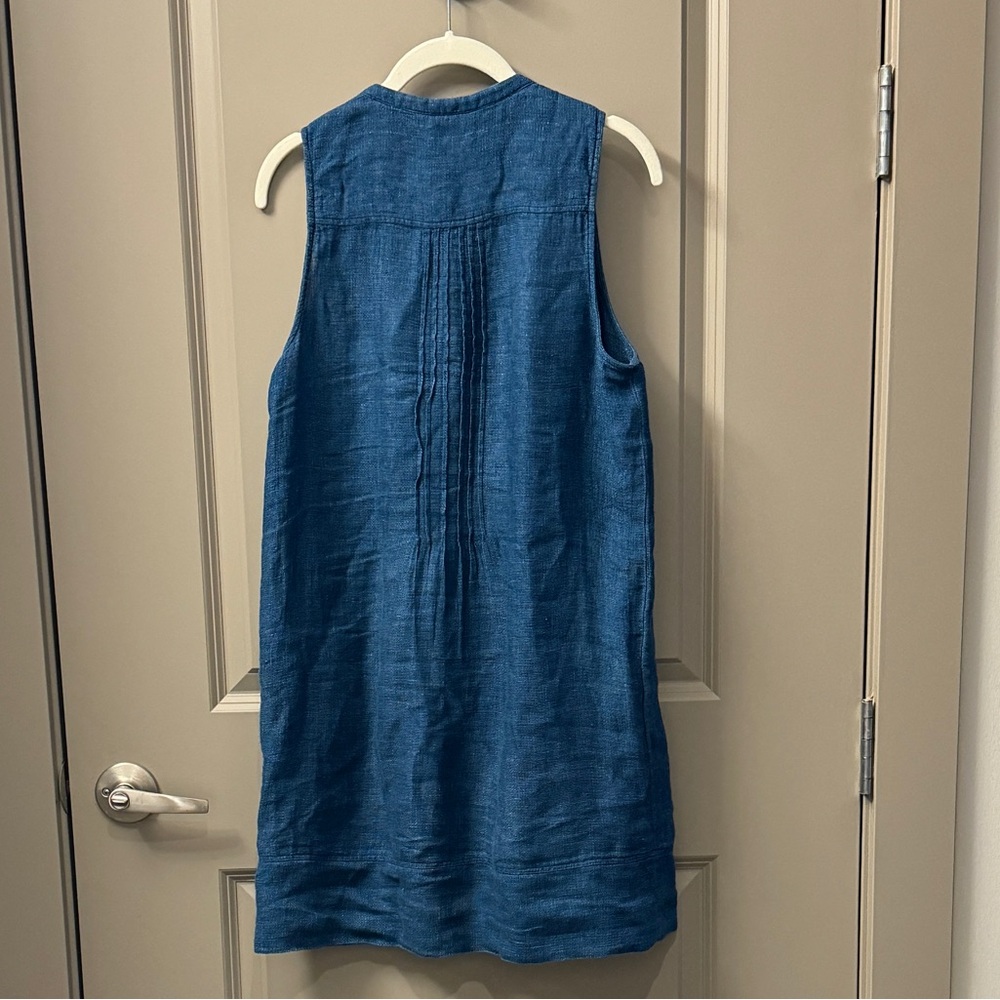 HP! 🎉💕 Faherty Isha Basketweave Dress, Indigo - Picture 9 of 9